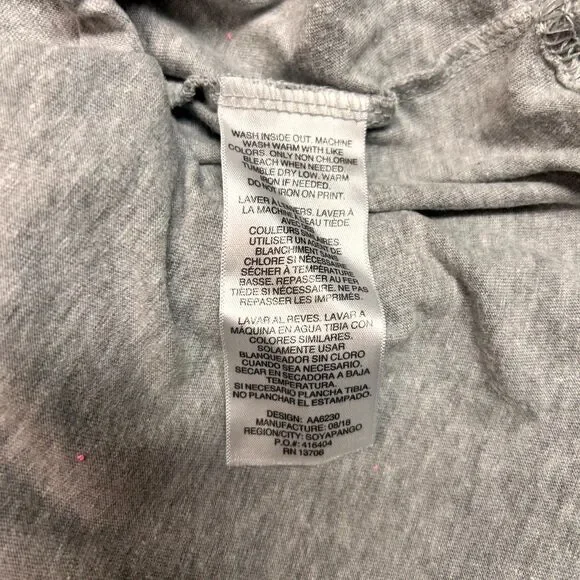 Adidas T-Shirt Kids Small Heather Gray Graphic Logo Cotton Blend Short Sleeve - Picture 7 of 7